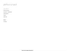 Tablet Screenshot of plethora-project.com